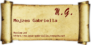 Mojzes Gabriella névjegykártya